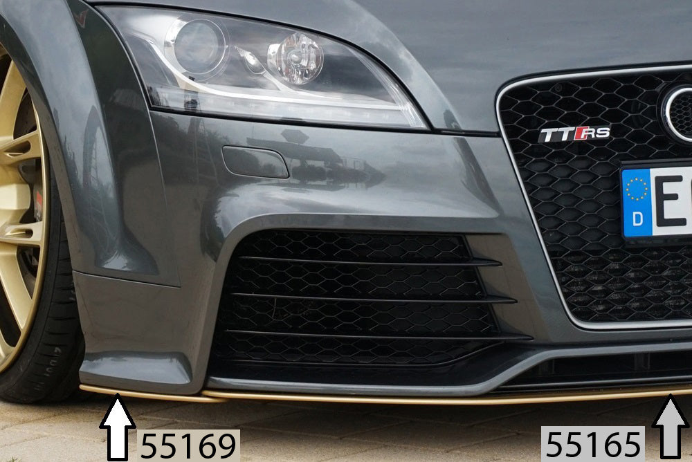 Audi TT RS (8J) Rieger Spoilerschwert seitlich rechts für orig. Frontschürze Audi TT RS (8J) rechts, für orig. Frontschürze, ABS, 
inkl. Montagezubehör, Gutachten