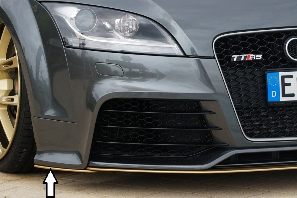 Audi TT RS (8J) Rieger Spoilerschwert seitlich rechts für orig. Frontschürze Audi TT RS (8J) rechts, für orig. Frontschürze, ABS, 
inkl. Montagezubehör, Gutachten