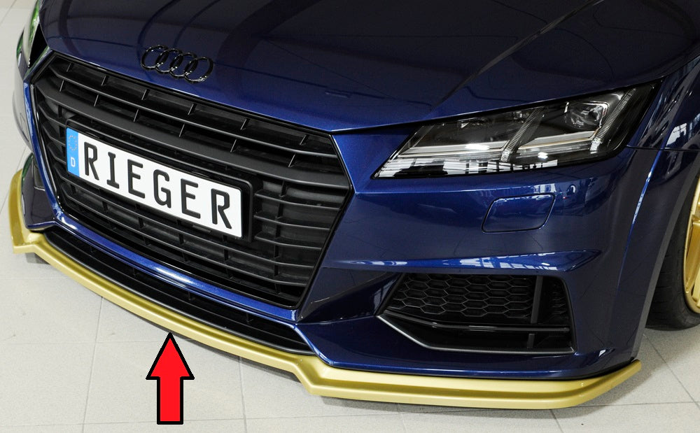 Audi TT (8J-FV/8S) Rieger Spoilerschwert für orig. S-Line-Frontschürze für orig. Frontschürze, ABS, für Fzg.für orig. Frontschürze, ABS, für Fzg.
mit S-Line Exterieur (bis Facelift), 
ohne S-Line Exterieur (ab Facelift),
inkl. Montagezubehör, ABE