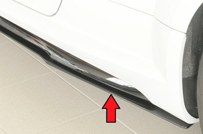 Audi TT (8J-FV/8S) Rieger Seitenschwelleransatz nur für S-Line-Schweller auch TTS / TT-RS links, für orig. Seitenschweller, ABS, für Fzg. mit S-Line Exterieur, 
inkl. Montagezubehör, Gutachten