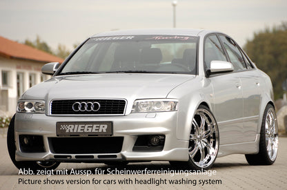 Audi A4 (8E) Typ B6 Rieger Spoilerstoßstange neues Design   mit 3 Lüftungsschlitzen mittig, ABS, 
inkl. Alugitter, Montagezubehör, ABE