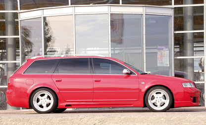 Audi A6 (4B) Rieger Seitenschweller   nicht für Allroad, nicht für V8-Modelle links, mit Schacht, mit Ausschnitt, ABS, 
inkl. Alugitter, Gutachten, Montagezubehör
