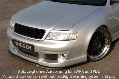 Audi A6 (4B) Rieger Spoilerstoßstange S6-Look  -> ab Bj. 2002, nicht für V8! ABS, für Fzg. mit Einparkhilfe (PDC), 
inkl. Alugitter, Montagezubehör, ABE