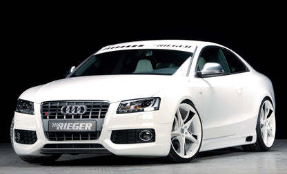 Audi A5 (B8/B81) Rieger Seitenschweller  links, mit Schacht, mit Ausschnitt, ABS, für Fzg. mit S-Line Exterieur und ohne S-Line Exterieur, 
inkl. Montagezubehör, Alugitter, Gutachten