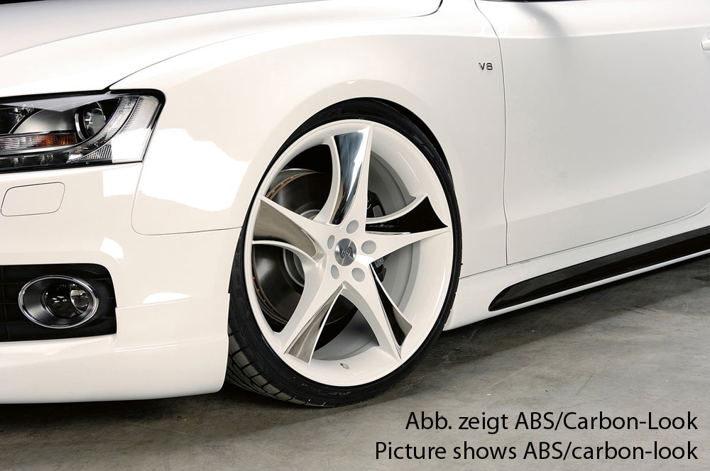 Audi A5 (B8/B81) Rieger Seitenschweller  links, mit Schacht, mit Ausschnitt, ABS, für Fzg. mit S-Line Exterieur und ohne S-Line Exterieur, 
inkl. Montagezubehör, Alugitter, Gutachten