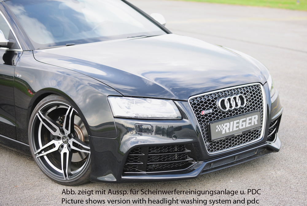 Audi A5 (B8/B81) Rieger Spoilerstoßstange  orig. Nebelscheinwerfer entfallen, ABS, für Fzg. mit Scheinwerferreinigungsanlage, S-Line Exterieur und ohne S-Line Exterieur, 
inkl. Montagezubehör, ABE