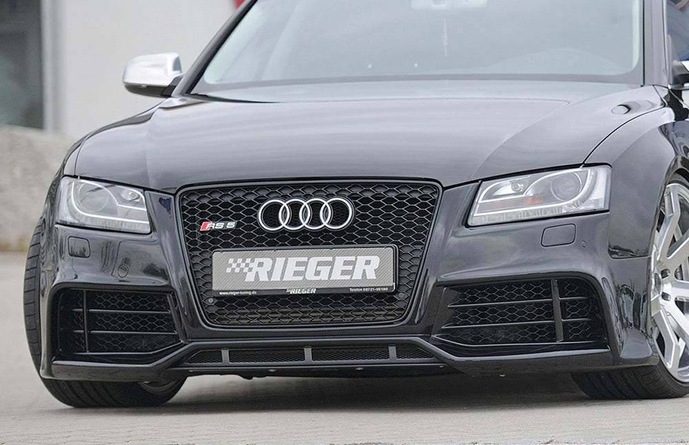 Audi A5 (B8/B81) Rieger Spoilerstoßstange  orig. Nebelscheinwerfer entfallen, ABS, für Fzg. mit Scheinwerferreinigungsanlage, Einparkhilfe (PDC), S-Line Exterieur und ohne S-Line Exterieur, 
inkl. Montagezubehör, ABE
