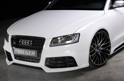 Audi A5 (B8/B81) Rieger Spoilerstoßstange  orig. Nebelscheinwerfer entfallen, ABS, für Fzg. mit Scheinwerferreinigungsanlage, Einparkhilfe (PDC), S-Line Exterieur und ohne S-Line Exterieur, 
inkl. Montagezubehör, ABE