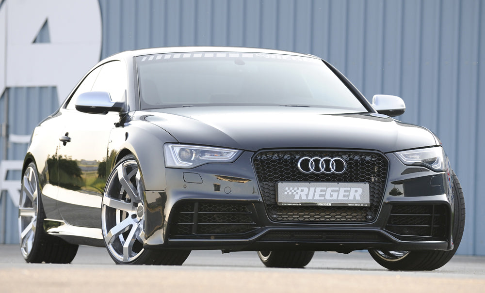 Audi A5 (B8/B81) Rieger Spoilerstoßstange  ABS, für Fzg. mit Scheinwerferreinigungsanlage, S-Line Exterieur und ohne S-Line Exterieur, 
inkl. Montagezubehör, ABE