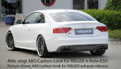 Audi A5 S5 (B8/B81) Rieger Heckeinsatz  für orig. Doppelendrohr li u. re, ABS, für Fzg. mit S-Line Exterieur, 
inkl. Montagezubehör, Gutachten