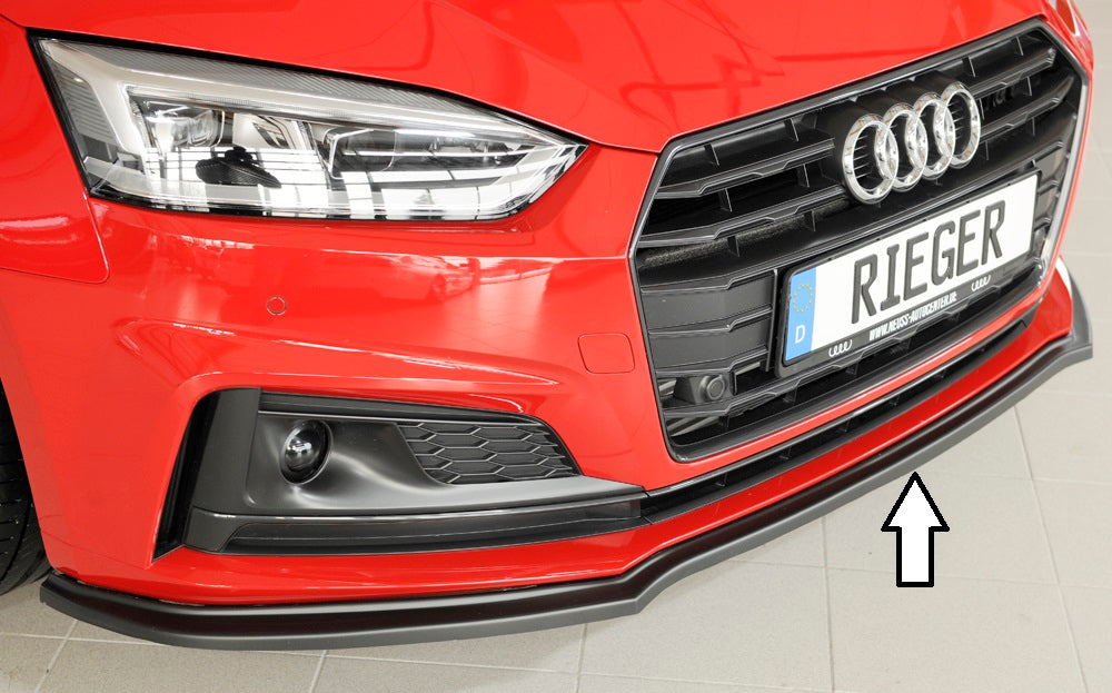 Audi A5 (B9/F5) Rieger Spoilerschwert für orig. S-Line Frontschürze für orig. Frontschürze, ABS, für Fzg. mit S-Line Exterieur, 
inkl. Montagezubehör, ABE