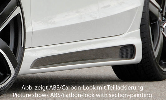 Audi A4 (B8/B81) Rieger Seitenschweller  links, mit Schacht, mit Ausschnitt, ABS, für Fzg. mit S-Line Exterieur und ohne S-Line Exterieur, 
inkl. Montagezubehör, Alugitter, Gutachten