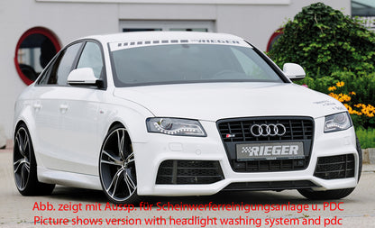 Audi A4 (B8/B81) Rieger Spoilerstoßstange  ABS, für Fzg. mit Scheinwerferreinigungsanlage, S-Line Exterieur und ohne S-Line Exterieur, 
inkl. Montagezubehör, ABE