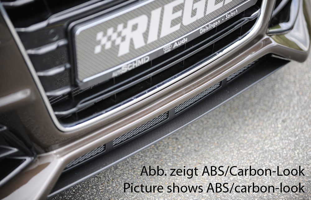 Audi A4 (B8/B81) Rieger Spoilerschwert für Spoilerstoßstange 55524/25/26/27 mittig, für Spoilerstoßstange, ABS, für Fzg. mit S-Line Exterieur und ohne S-Line Exterieur, 
inkl. Montagezubehör, ABE