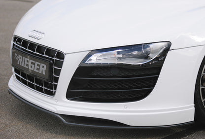 Audi R8 (42) Rieger Carbon-Spoilerschwert für Spoilerlippe 55611 gekantete Version, für Spoilerlippe, Carbon, 
inkl. Montagezubehör, ABE