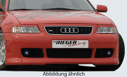 Audi A3 (8L) Rieger Spoilerstoßstange S3-Look  für orig. S3-Grilleinsatz, ohne NSW-Halterung mit integr. Kühlergrilleinfassung, ABS, 
inkl. Alugitter, Montagezubehör, ABE
