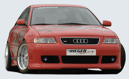 Audi A3 (8L) Rieger Spoilerstoßstange S3-Look  für orig. S3-Grilleinsatz mit Halter f. orig. NSW, mit integr. Kühlergrilleinfassung, ABS, 
inkl. Alugitter, Montagezubehör, ABE