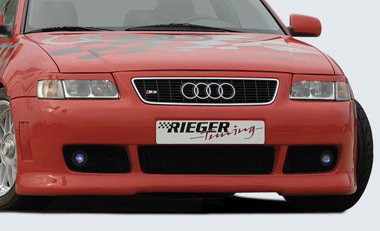 Audi A3 (8L) Rieger Spoilerstoßstange S3-Look  für orig. S3-Grilleinsatz mit Halter f. orig. NSW, mit integr. Kühlergrilleinfassung, ABS, 
inkl. Alugitter, Montagezubehör, ABE