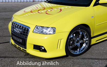 Audi A3 (8L) Rieger Spoilerstoßstange R-Frame  -> für original A6 Grill mit Lüftungsschlitzen, mit Halter f. orig. NSW, ABS, 
inkl. Alugitter, Montagezubehör, ABE