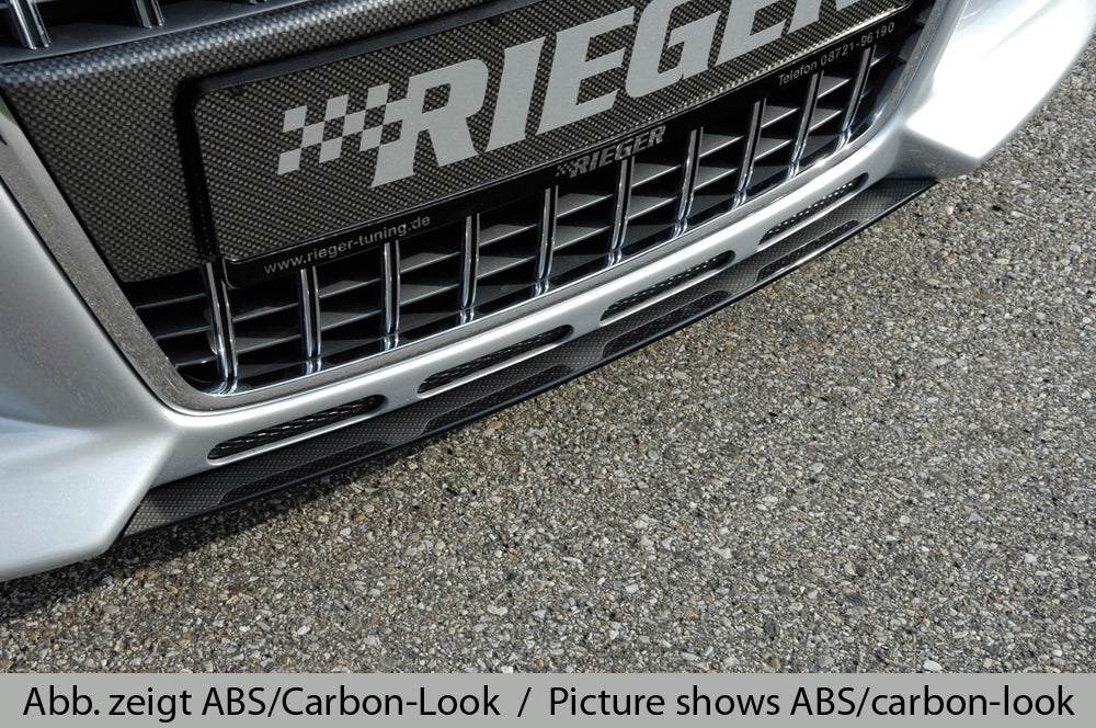 Audi A3 (8P) Rieger Spoilerschwert für Spoilerstoßstange 56750, 56751 mittig, für Spoilerstoßstange, ABS, 
inkl. Montagezubehör, ABE