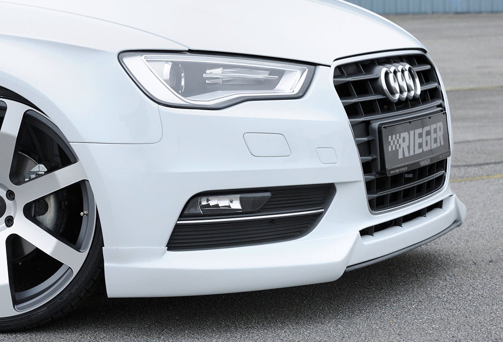 Audi A3 (8V) Rieger Spoilerschwert für Spoilerlippe 56780 mittig, für Spoilerlippe, ABS, für Fzg. ohne S-Line Exterieur, 
inkl. Montagezubehör, ABE