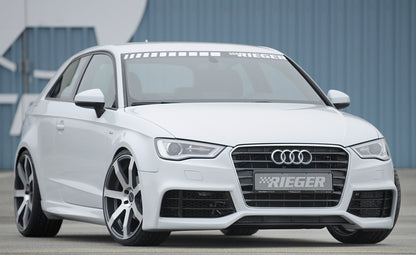 Audi A3 (8V) Rieger Spoilerstoßstange  ABS, für Fzg. mit Scheinwerferreinigungsanlage, S-Line Exterieur und ohne S-Line Exterieur, 
inkl. Alugitter, Montagezubehör, ABE