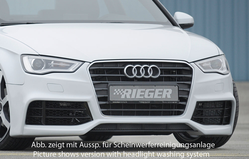Audi A3 (8V) Rieger Spoilerstoßstange  ABS, für Fzg. mit S-Line Exterieur und ohne S-Line Exterieur, 
inkl. Alugitter, Montagezubehör, ABE