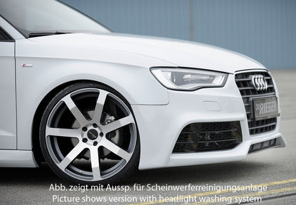 Audi A3 (8V) Rieger Spoilerstoßstange  ABS, für Fzg. mit S-Line Exterieur und ohne S-Line Exterieur, 
inkl. Alugitter, Montagezubehör, ABE