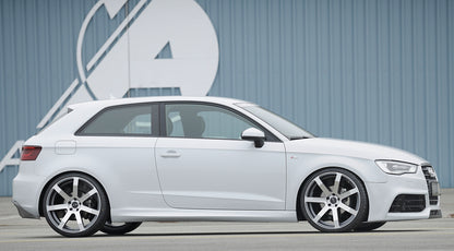 Audi A3 (8V) Rieger Spoilerstoßstange  ABS, für Fzg. mit Einparkhilfe (PDC), S-Line Exterieur und ohne S-Line Exterieur, 
inkl. Alugitter, Montagezubehör, ABE