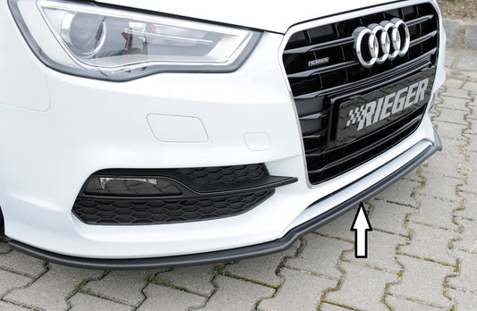 Audi A3 (8V) Rieger Spoilerschwert für orig. S-Line Frontschürze gekantete Version, für orig. Frontschürze, ABS, für Fzg. mit S-Line Exterieur, 
inkl. Montagezubehör, ABE