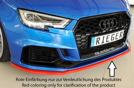 Audi RS3 (8V) Rieger Spoilerschwert für orig. RS3-Frontschürze für orig. Frontschürze, ABS, 
inkl. Montagezubehör, ABE