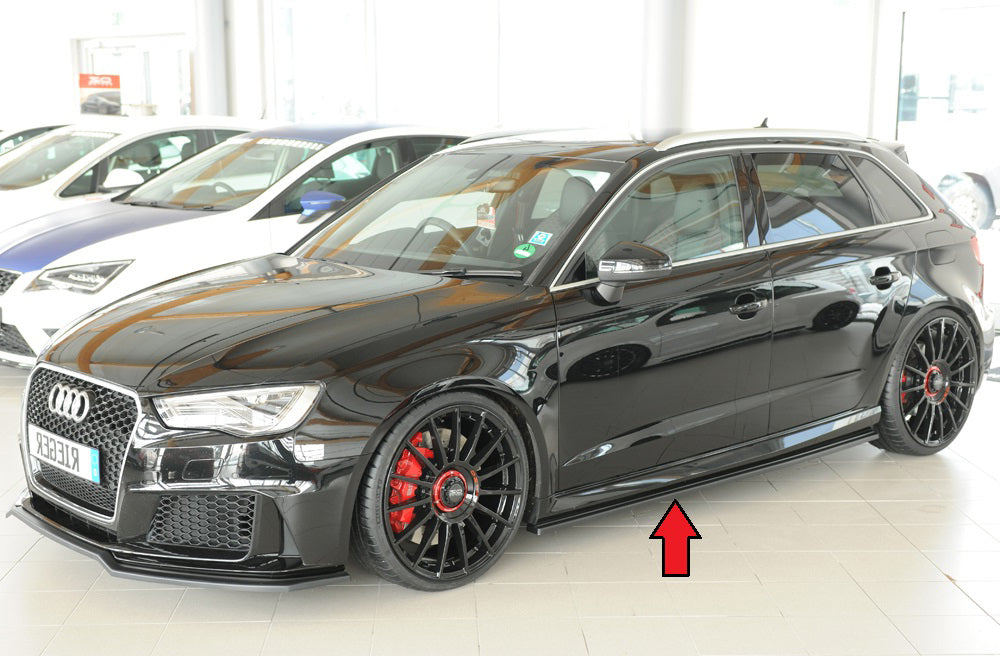 Audi RS3 (8V) Rieger Seitenschwelleransatz links, für orig. Seitenschweller, ABS, 
inkl. Montagezubehör, Gutachten
