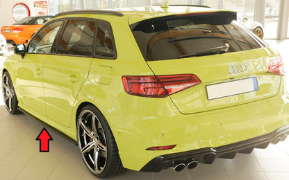 Audi A3 (8V) Rieger Seitenschwelleransatz für S-Line-Schweller / S3-Schweller links, für orig. Seitenschweller, ABS, für Fzg. mit S-Line Exterieur, 
inkl. Montagezubehör, Gutachten