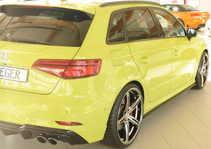 Audi A3 (8V) Rieger Seitenschwelleransatz für S-Line-Schweller / S3-Schweller rechts, für orig. Seitenschweller, ABS, für Fzg. mit S-Line Exterieur, 
inkl. Montagezubehör, Gutachten