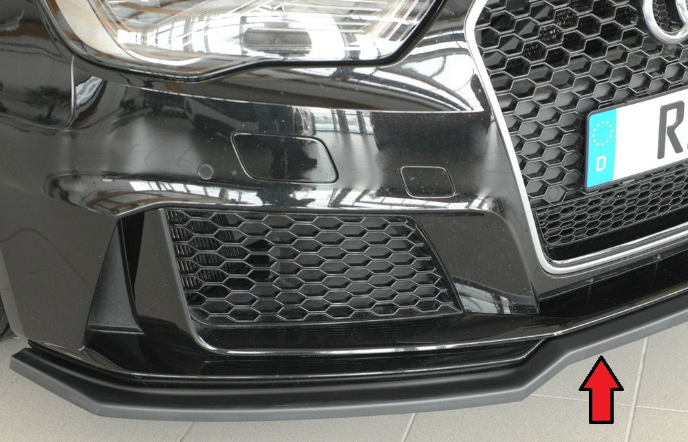 Audi RS3 (8V) Rieger Spoilerschwert für orig. Frontschürze, ABS, 
inkl. Montagezubehör, ABE