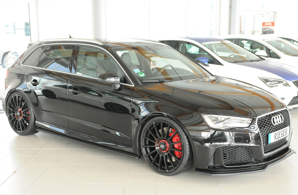 Audi RS3 (8V) Rieger Spoilerschwert für orig. Frontschürze, ABS, 
inkl. Montagezubehör, ABE