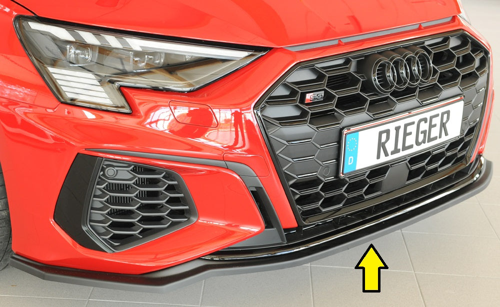 Audi A3 (GY) Rieger Spoilerschwert für orig. Frontschürze, ABS, für Fzg. mit S-Line Exterieur, 
inkl. Montagezubehör, ABE