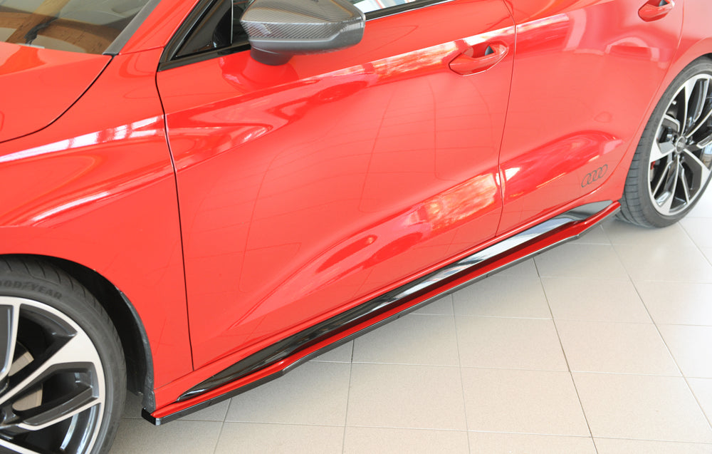 Audi A3 (GY) Rieger Seitenschwelleransatz links, für orig. Seitenschweller, ABS, für Fzg. mit S-Line Exterieur, 
inkl. Mon...