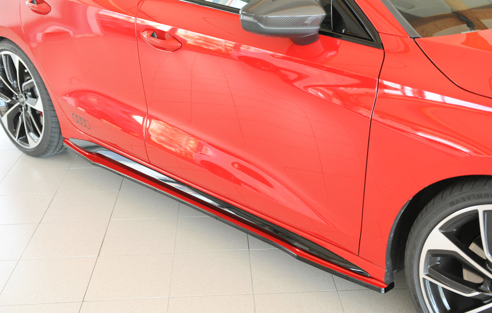Audi A3 (GY) Rieger Seitenschwelleransatz rechts, für orig. Seitenschweller, ABS, für Fzg. mit S-Line Exterieur, 
inkl. Mo...