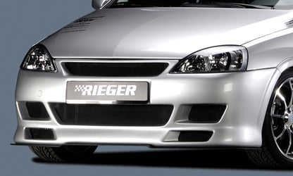 Opel Corsa C Rieger Spoilerstoßstange   auch passend an Faceliftmodellen ABS, 
inkl. Alugitter, Gutachten, Montagezubehör
