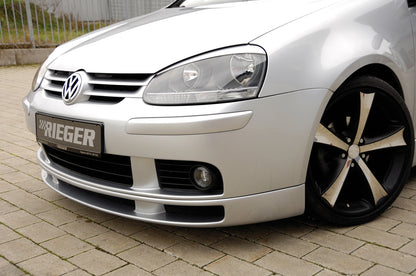 VW Golf 5 Rieger Spoilerlippe   ohne seitliche Rippen (nicht für GTI) ABS, 
inkl. Alugitter, Montagezubehör, ABE