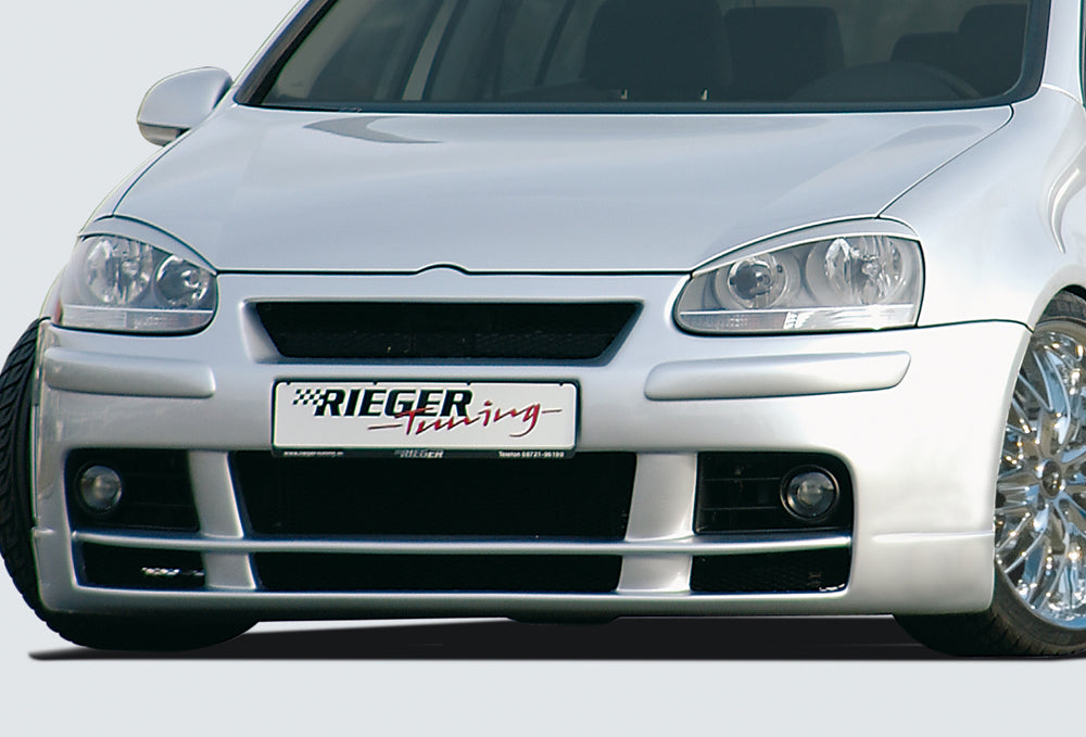 VW Golf 5 Rieger Spoilerstoßstange    ohne Lüftungsschlitze, ABS, 
inkl. Alugitter, Montagezubehör, ABE