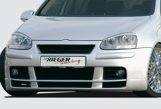VW Golf 5 Rieger Spoilerstoßstange    ohne Lüftungsschlitze, ABS, 
inkl. Alugitter, Montagezubehör, ABE