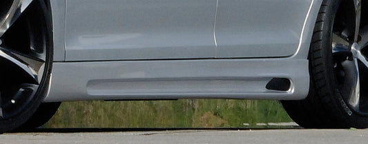 VW Eos (1F) Rieger Seitenschweller    links, mit Schacht, mit Ausschnitt, ABS, 
inkl. Alugitter, Gutachten, Montagezubehör