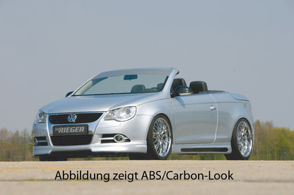 VW Eos (1F) Rieger Seitenschweller    rechts, mit Schacht, mit Ausschnitt, ABS, 
inkl. Alugitter, Gutachten, Montagezubehör