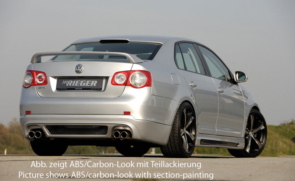 VW Jetta 3 (1KM) Rieger Heckansatz    für Doppelendrohr li. u. re., ABS, 
inkl. Alugitter, Gutachten, Montagezubehör