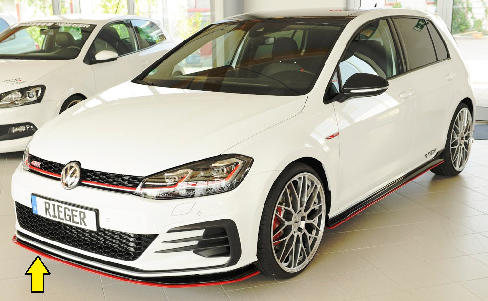 VW Golf 7 GTI-TCR Rieger Spoilerschwert nur für GTI - TCR für orig. Frontschürze für orig. Frontschürze, ABS, 
inkl. Montagezubehör, ABE