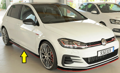 VW Golf 7 GTI-TCR Rieger Seitenschwelleransatz für orig. GTI-TCR - Seitenschweller rechts, für orig. Seitenschweller, ABS, 
inkl. Montagezubehör, Gutachten