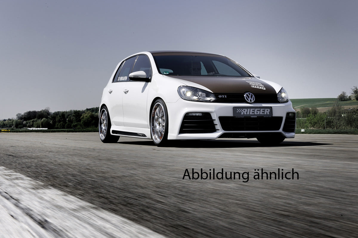 VW Golf 6 Rieger Spoilerstoßstange   inkl Lufteinlassblenden li/re ABS/schwarz glänzend orig. Nebelscheinwerfer entfallen, ABS, 
inkl. Montagezubehör, ABE