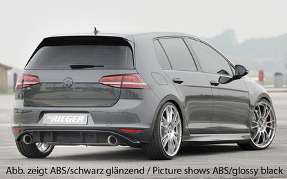 VW Golf 7 Rieger Heckeinsatz  für Sportendrohr li. u. re., (100mm ø), ABS, 
inkl. Montagezubehör, Gutachten